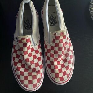 Vans Red Checkered Slip-On Shoes